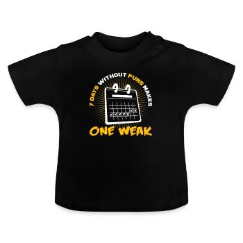 Jeu de mots - T-shirt bio col rond Bébé - noir - Devant