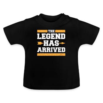 The Legend - Baby Organic T-Shirt with Round Neck - black - Front