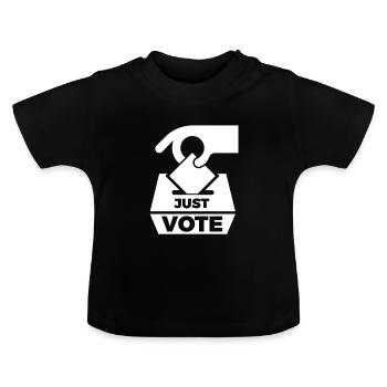 Non Voting Gift for Midterm Election Campaigners - Baby Organic T-Shirt with Round Neck - black - Front