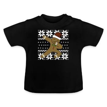 Ugly Christmas Sweater Shirt Pain d’épice Mâle - T-shirt bio col rond Bébé - noir - Devant