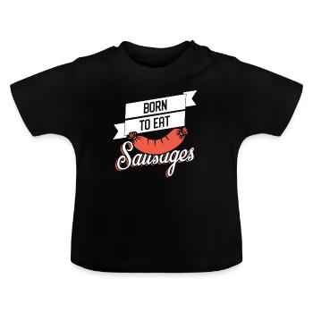Saucisses - T-shirt bio col rond Bébé - noir - Devant