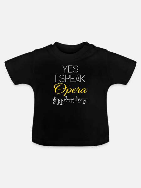 Oper Geschenkidee - Baby Bio-T-Shirt mit Rundhals - Schwarz