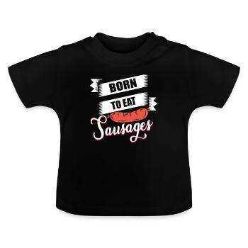 Saucisses - T-shirt bio col rond Bébé - noir - Devant