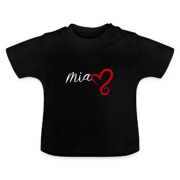 Mia - T-shirt bio col rond Bébé - noir - Devant