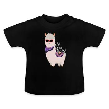 Pas de problème - Alpagas Cool Lama - T-shirt bio col rond Bébé - noir - Devant