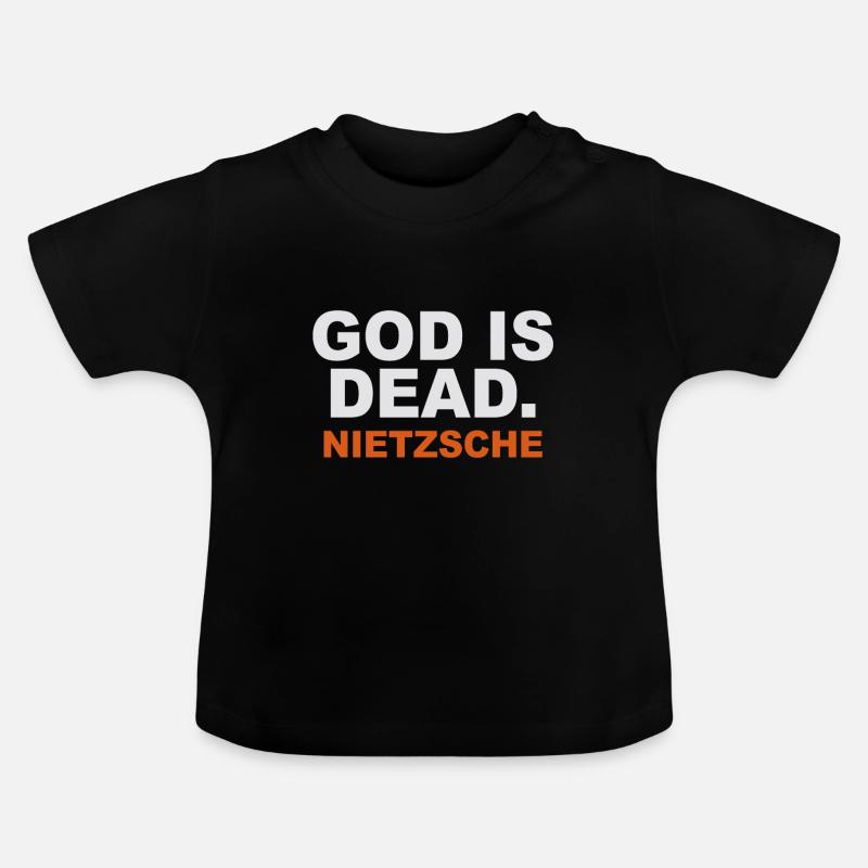 Dieu est mort. Nietzsche - T-shirt bio col rond Bébé - noir