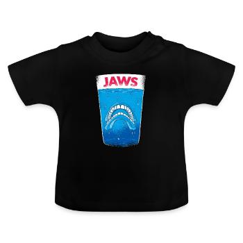 Mâchoires dents - molaires - T-shirt bio col rond Bébé - noir - Devant