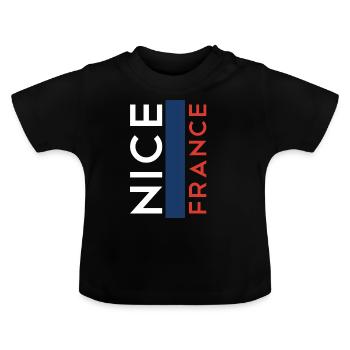 Nizza Frankreich Nice France - Baby Bio-T-Shirt mit Rundhals - Schwarz - Vorne