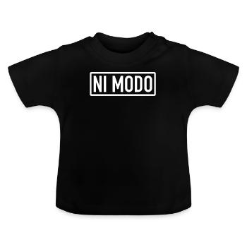 Ni Modo Mexikanischer Slang Keine große Sache - Baby Bio-T-Shirt mit Rundhals - Schwarz - Vorne