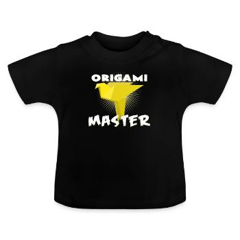 Origami - Baby Bio-T-Shirt mit Rundhals - Schwarz - Vorne
