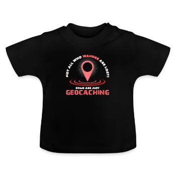 Geocaching - T-shirt bio col rond Bébé - noir - Devant
