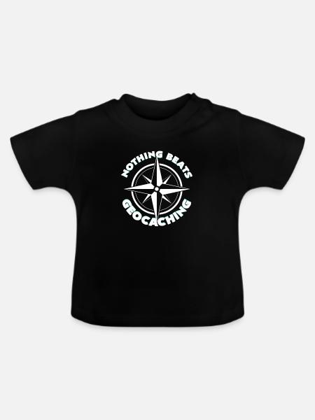 Geocaching - Baby Bio-T-Shirt mit Rundhals - Schwarz