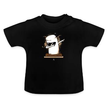 Dabbing Marshmallow Dab Gift - T-shirt bio col rond Bébé - noir - Devant