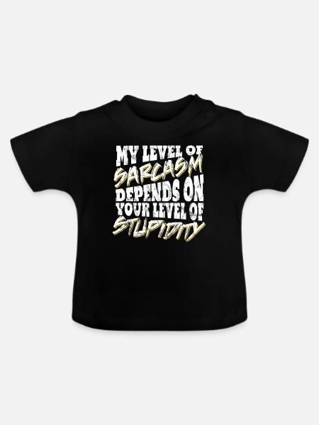 Sarkasmus - Baby Bio-T-Shirt mit Rundhals - Schwarz