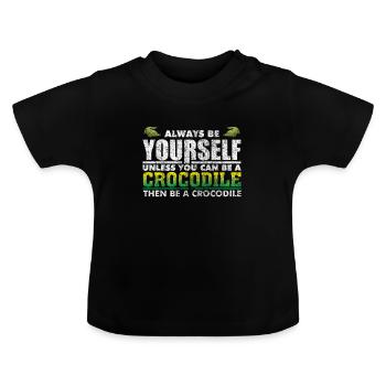 Alligator - Baby Bio-T-Shirt mit Rundhals - Schwarz - Vorne