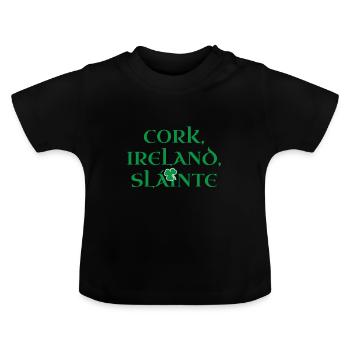 County Cork Ireland TShirt | Funny Gift for - Baby Organic T-Shirt with Round Neck - black - Front
