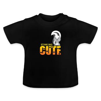 skunk - Baby Organic T-Shirt with Round Neck - black - Front