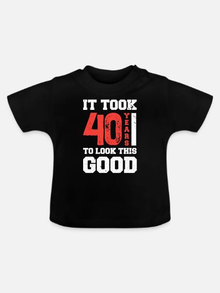 40 Years - Baby Bio-T-Shirt mit Rundhals - Schwarz