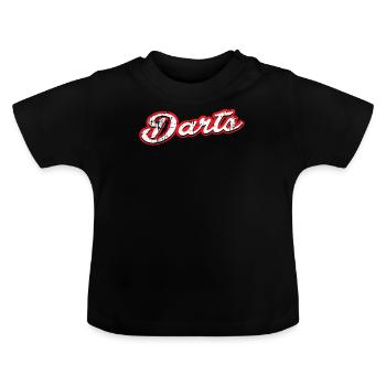 darts - vintage & distressed - Baby Bio-T-Shirt mit Rundhals - Schwarz - Vorne
