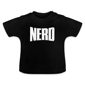 Nerd nerd - T-shirt bio col rond Bébé - noir - Devant