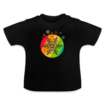 Winter - Baby Bio-T-Shirt mit Rundhals - Schwarz - Vorne
