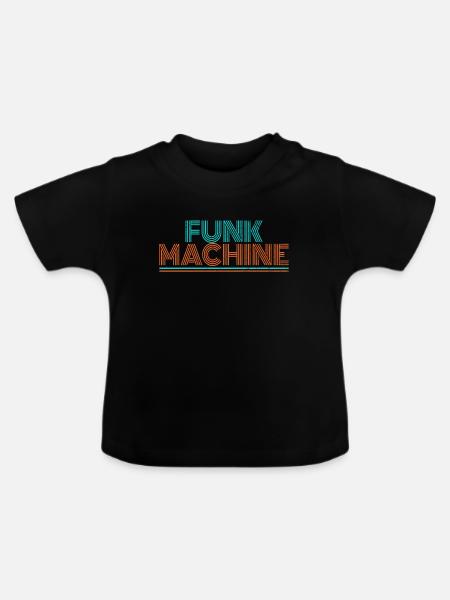 Funk 70er Soul Disco - Baby Bio-T-Shirt mit Rundhals - Schwarz