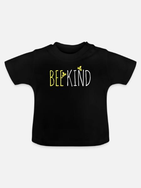 Bijen bijen - Baby biologisch T-shirt met ronde hals - zwart