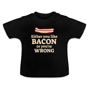 Speck Bacon - Baby Bio-T-Shirt mit Rundhals - Schwarz - Vorne
