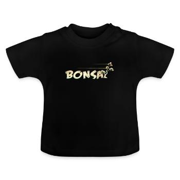 bonsai - Baby Organic T-Shirt with Round Neck - black - Front