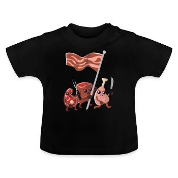 Fleisch Revolution - Baby Bio-T-Shirt mit Rundhals - Schwarz - Vorne