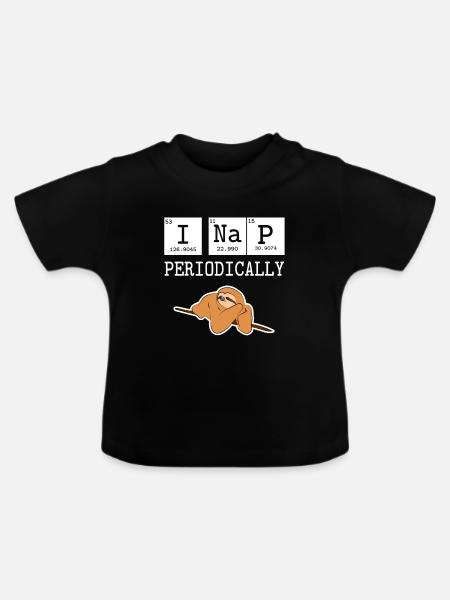 Physik Faultier - Baby Bio-T-Shirt mit Rundhals - Schwarz
