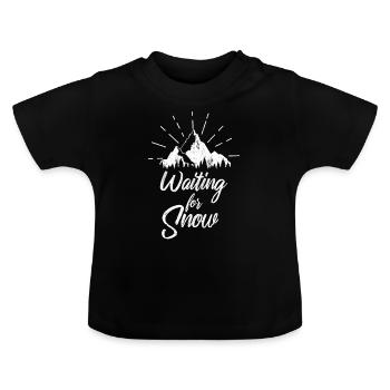 Snowboarding Schnee - Baby Bio-T-Shirt mit Rundhals - Schwarz - Vorne