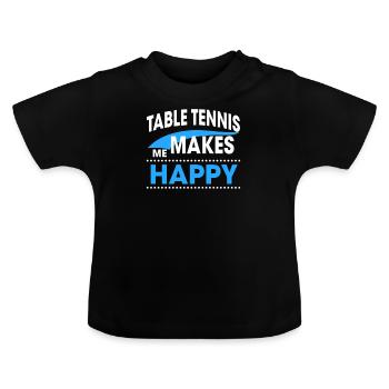 TABLE TENNIS - Baby Bio-T-Shirt mit Rundhals - Schwarz - Vorne