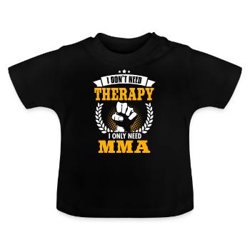 Mma - Baby Bio-T-Shirt mit Rundhals - Schwarz - Vorne
