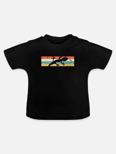 Gecko Gecko Gecko - Baby Bio-T-Shirt mit Rundhals - Schwarz