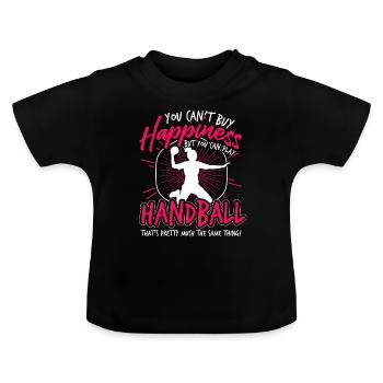 Sports de ballon de handball - T-shirt bio col rond Bébé - noir - Devant