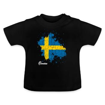 Suède - T-shirt bio col rond Bébé - noir - Devant
