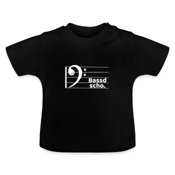 Cool Bassd scho Design: F-key staves - Baby Organic T-Shirt with Round Neck - black - Front