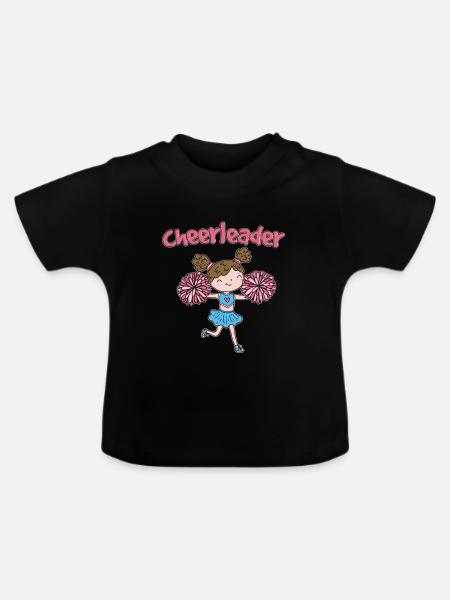 cheerleader - Baby Bio-T-Shirt mit Rundhals - Schwarz