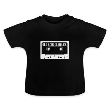 Old School - Baby Bio-T-Shirt mit Rundhals - Schwarz - Vorne