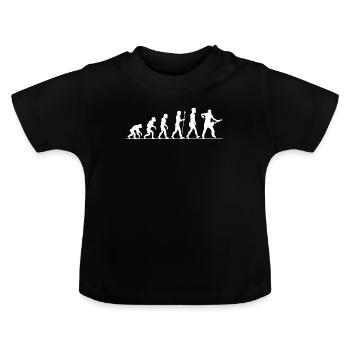 Guitar Evolution Funny Pour Rocker Guitar Player - T-shirt bio col rond Bébé - noir - Devant