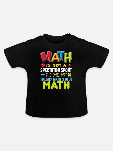 Professeur de mathématiques - T-shirt bio col rond Bébé - noir