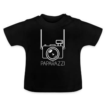 Paparazzi Paparazzi - Baby Bio-T-Shirt mit Rundhals - Schwarz - Vorne