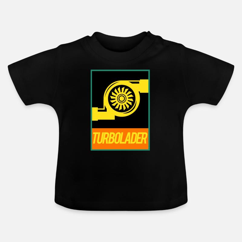 Turbocompresseur - Big Boost! - T-shirt bio col rond Bébé - noir