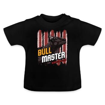 Stier - Baby Bio-T-Shirt mit Rundhals - Schwarz - Vorne