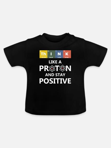 Elementwissenschaftliche Protonenchemie - Baby Bio-T-Shirt mit Rundhals - Schwarz