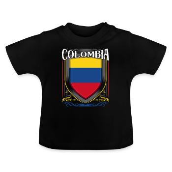 Colombie - T-shirt bio col rond Bébé - noir - Devant