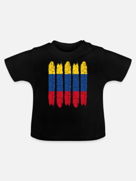 Kolumbien - Baby Bio-T-Shirt mit Rundhals - Schwarz