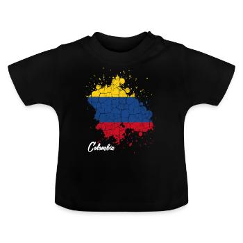 Colombie - T-shirt bio col rond Bébé - noir - Devant