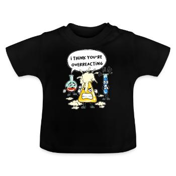 Laboratoire Science Chimie Tube à essai Cadeau - T-shirt bio col rond Bébé - noir - Devant